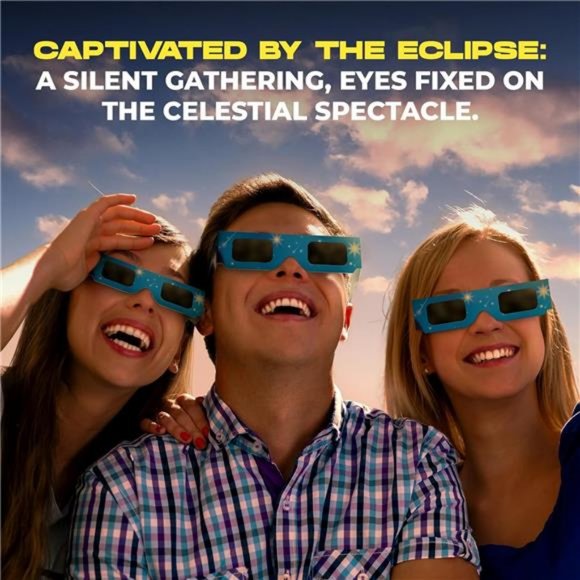 Solar Eclipse Glasses Approved 2024, (10 Pack) CE and ISO Certified - Picture 6 of 8